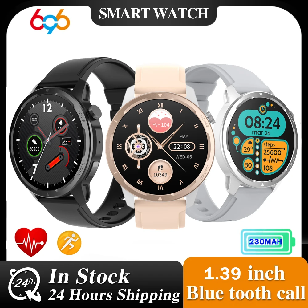 

1.39" Ultra Large Screen Men Women Blue Tooth Call Smartwatch Sports Heart Rate Health Bracelet Waterproof Music Smart Watches