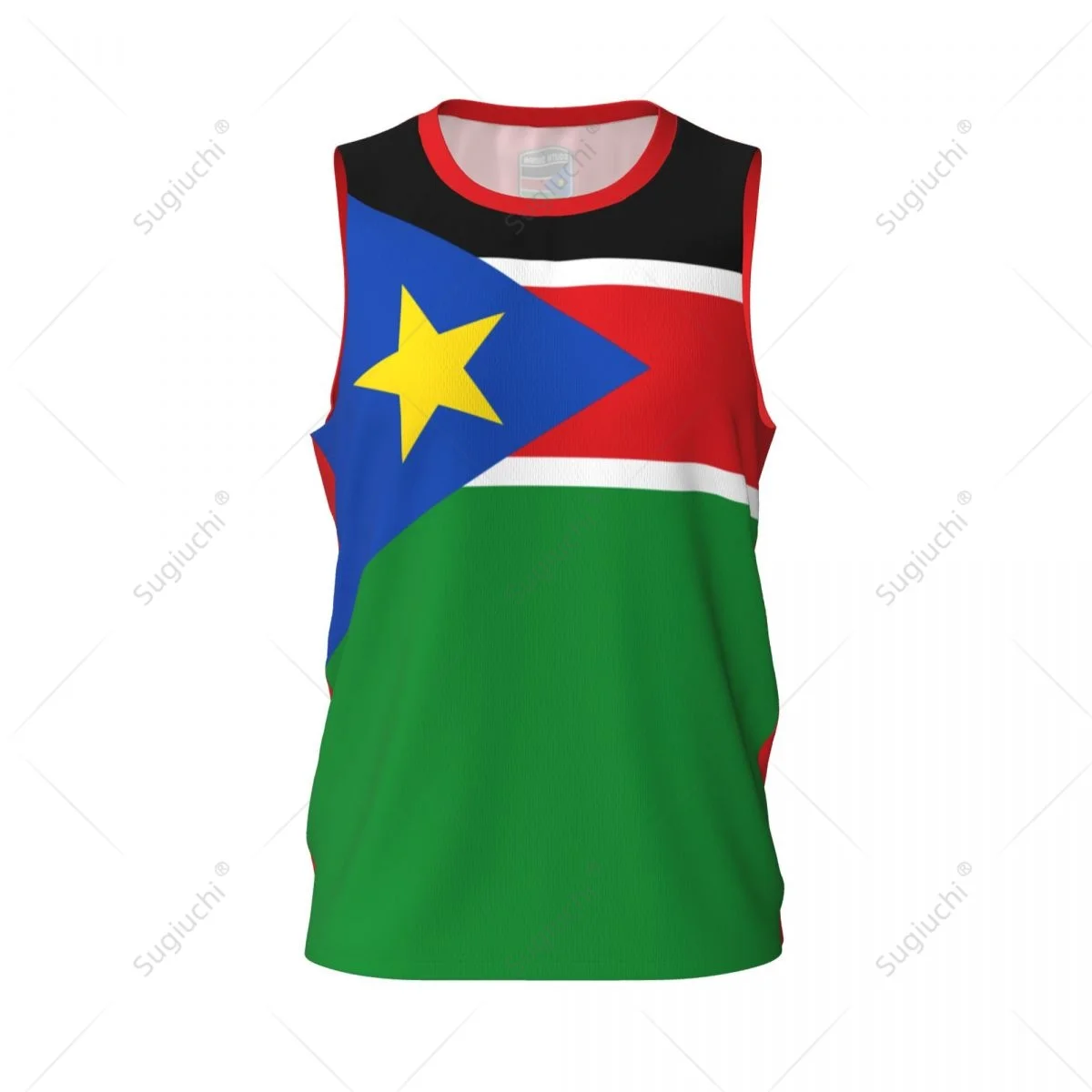 Süd sudan Flagge Männer Basketball Sport Trikot Laufen Fitness Multifunktions ärmelloses T-Shirt exklusiven benutzer definierten Namen Nunber