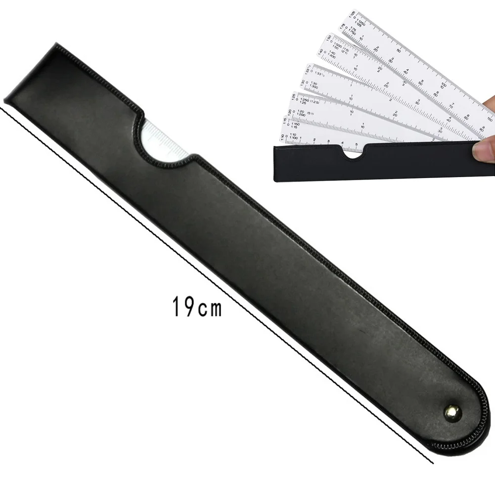 Shape Scale Ruler Kit Replacement Ruler Scale Tools With 5 Blades Engineering Foldable Shape Accessories Newest
