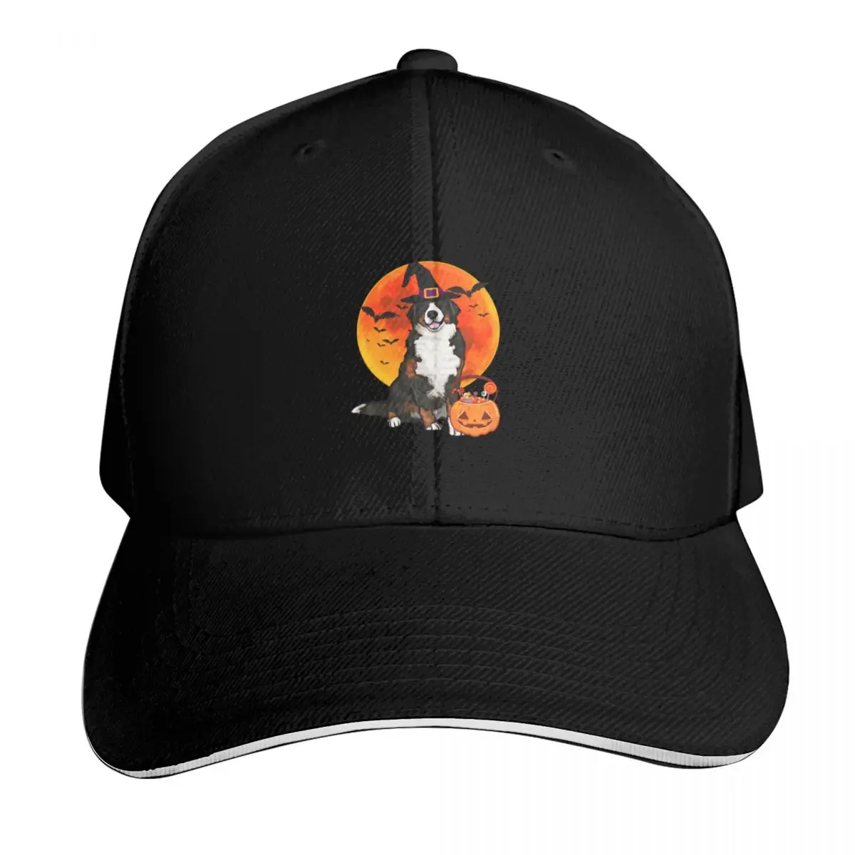 Dog Halloween Bernese Mountain Dog Jack O Lantern Pumpkin Baseball Cap |-F-| designer cap luxury woman cap Woman Men's
