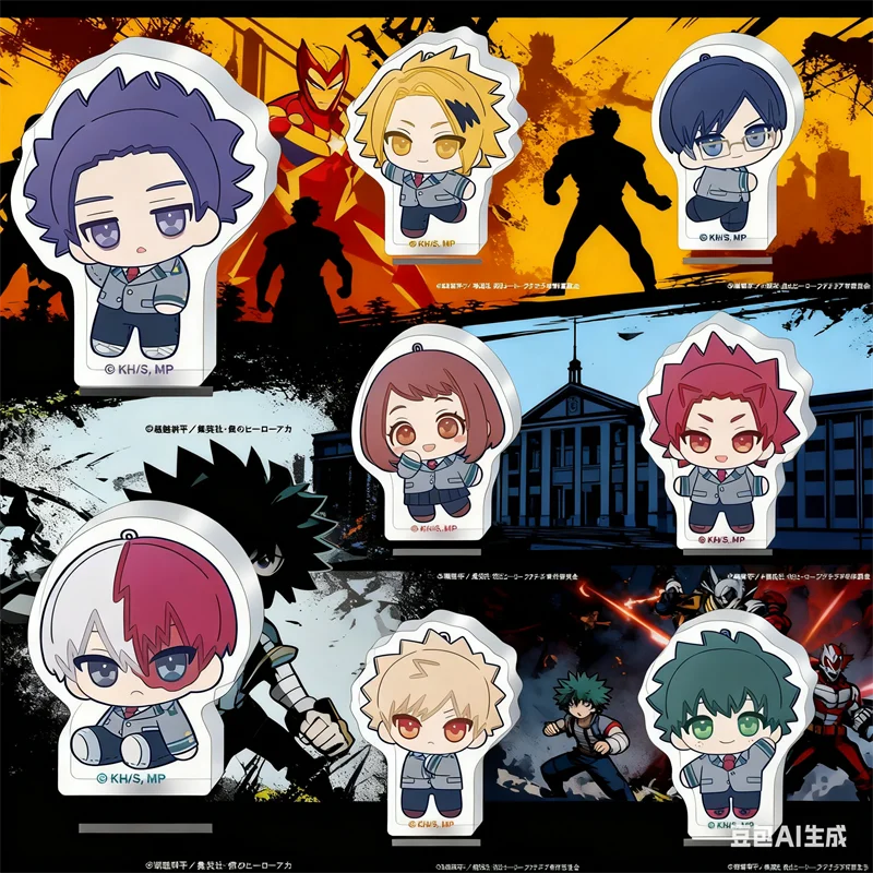 Anime My Hero Academia peripheral Mini Acrylic Figure Stand Deku Might Shigaraki Tomura Model Desk Decor Diy Props Gift