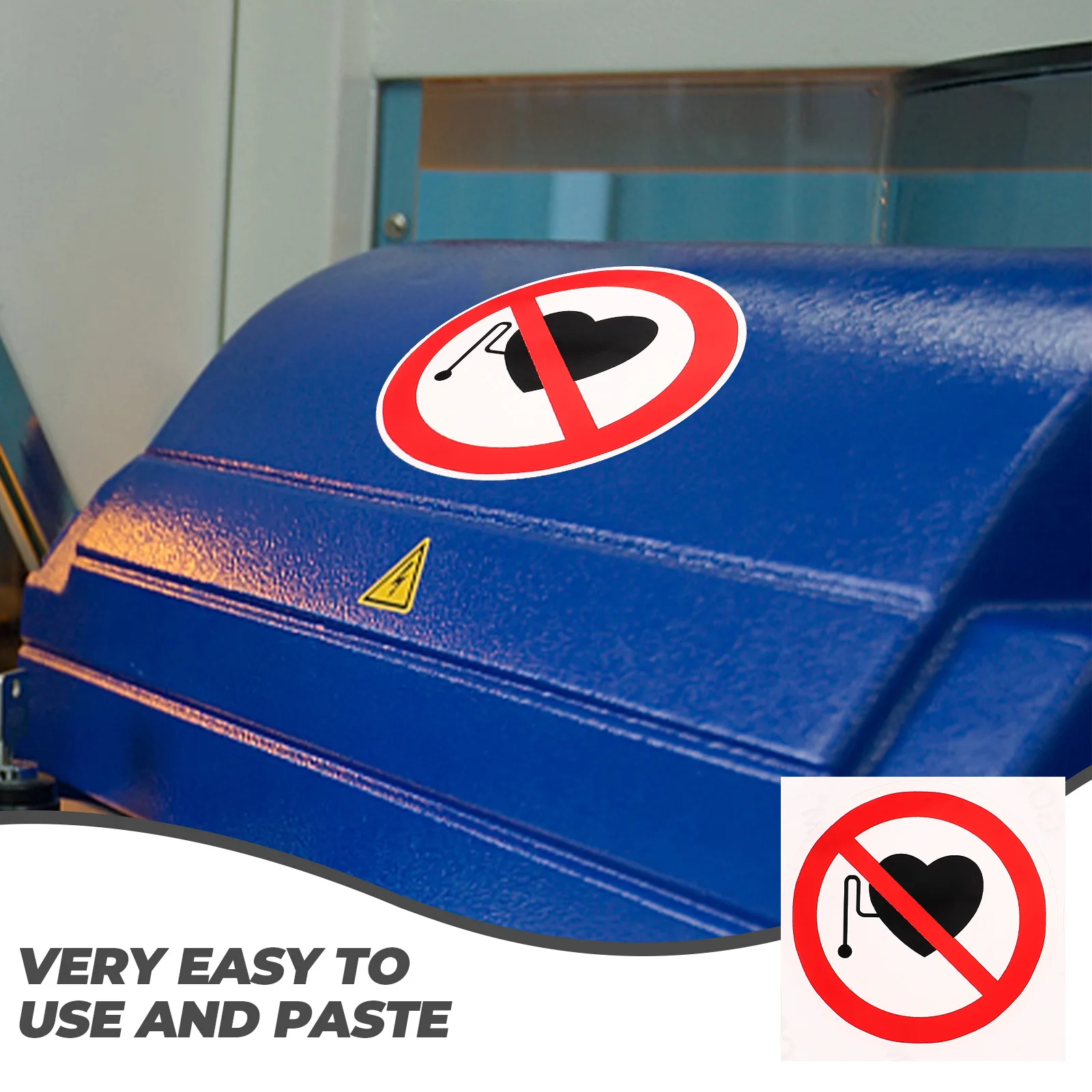 3pcs 3 Round Sign Sticker Self Adhesive Security Caution Sign Stickers Vinyl Safety No Machine Decals Traffic Signs