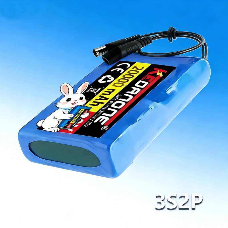 

Аккумуляторный литиевый блок 3S2P 12В - 30000мАч (30Ач) 12.6В постоянного тока, совместим с камерами видеонаблюдения + зарядное устройство