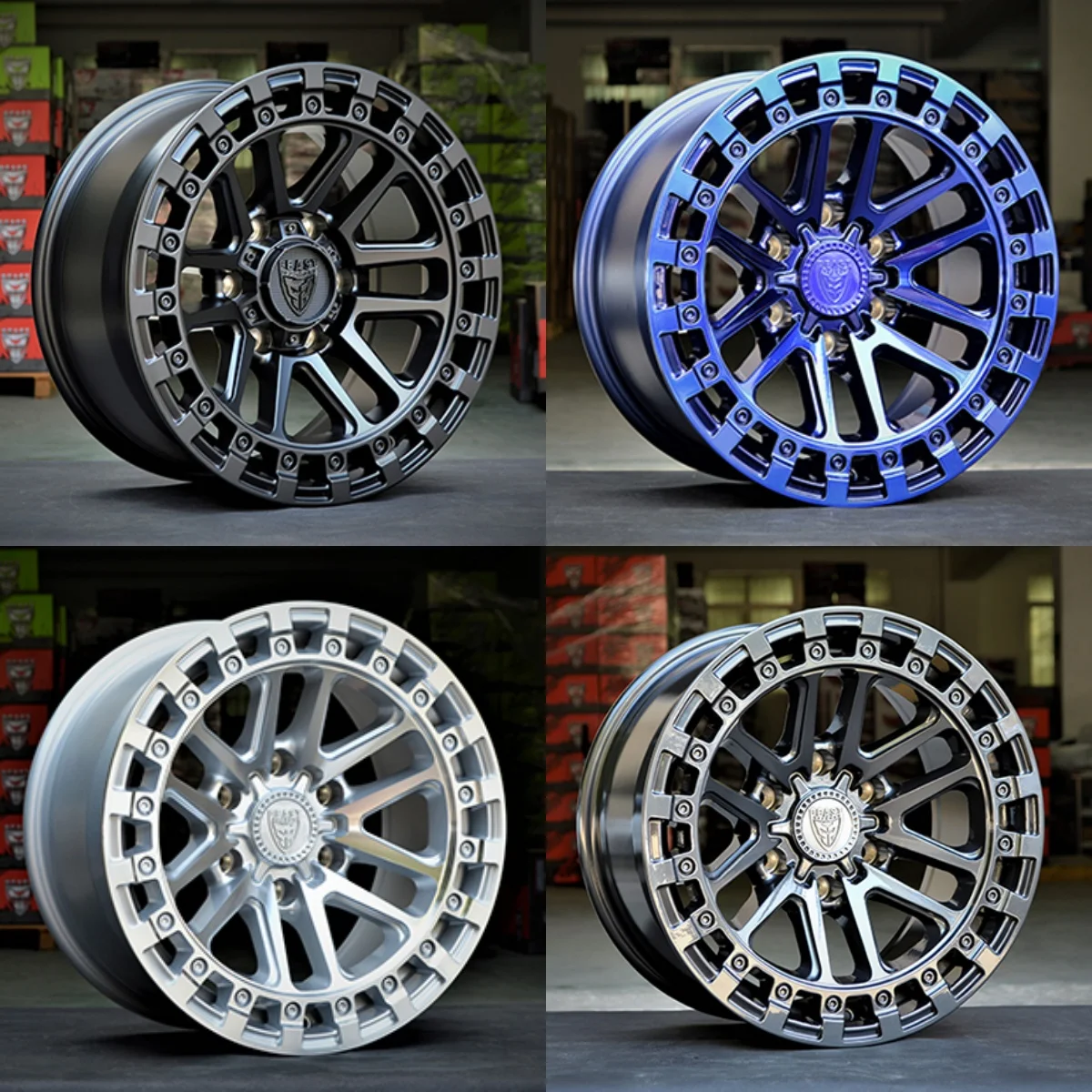 جديد حار بيع الوحش السلبي-44 20 بوصة جنوط عجلات 6x139.7 5x127 على الطرق الوعرة حافة تدفق مزورة حافة السيارة محاور العجلات لفورد جي #5