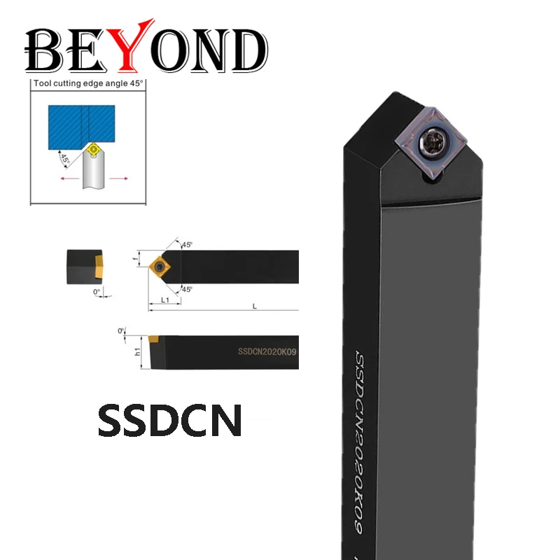 

BEYOND SSDCN External Holder Outside CNC Precision S-Type Screw Clamping Tool Bar 10mm 12mm 16mm 20mm 25mm 45 Degree Shank Lathe