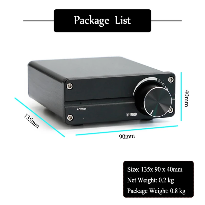 100W D100 TPA3116 Digital Power Amplifier Single Sound Channel Class D Subwoofer Amplifier For Home Audio Stereo System