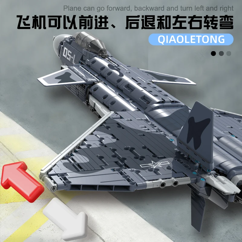 ของเล่นบล็อกประกอบเครื่องบินรบพร้อมระบบพ่นไฟฟ้าสำหรับเด็กผู้ชาย สามารถปล่อยได้สำหรับผู้ใหญ่ ของขวัญวันเกิดที่ยากสำหรับผู้ใหญ่ ของประดับตกแต่ง