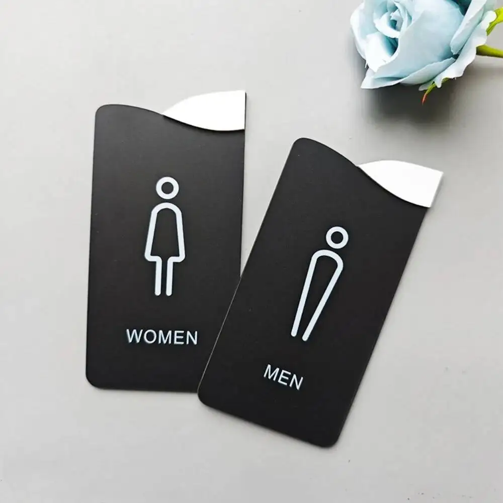 

1 шт. ​ Мужские и женские индикаторные знаки для общественного туалета для гостиницы/офиса/черно-белого цвета