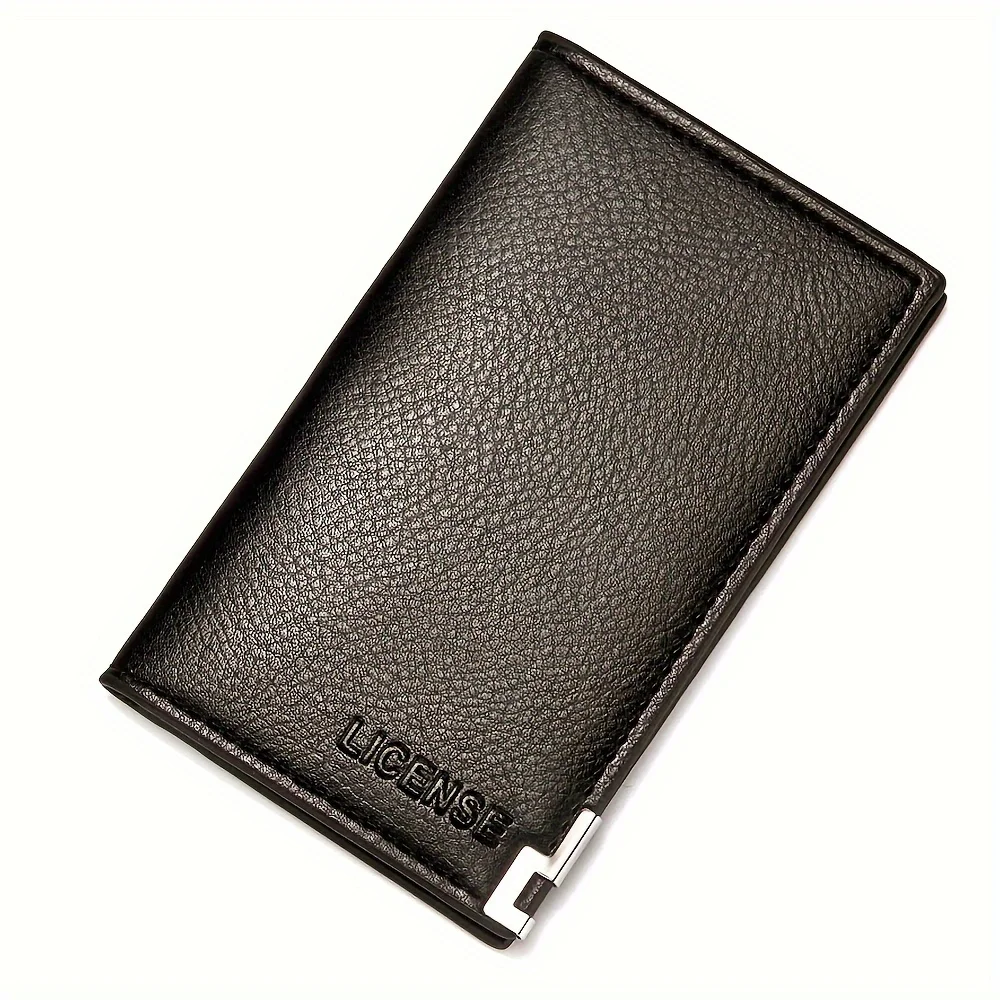 

1pc Simple Thin Card Holder, Men's PU Leather Wallet, Portable Fashion Wallet card holder carbon wallet men wallet men purse