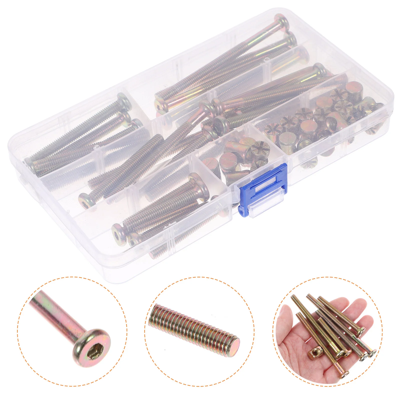 51 Pcs Hexagon Socket Head Screw Crib Hardware Replacement Kit Screws Nut Baby Bed Parts Replacements Cribs Stand