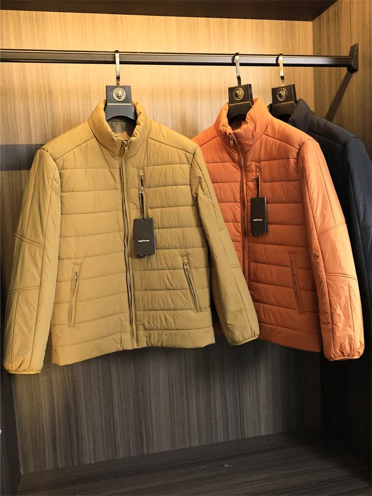 

Men's Lightweight Functional Warm Stand Collar Cotton Jaet Windproof Waterproof Faion Urban Sle Thiened Winter Outerwear