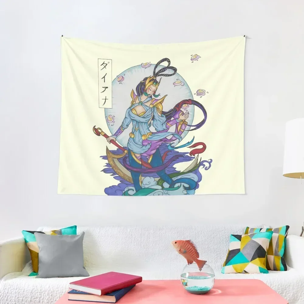 Diana Lunar Goddess Tapestry Room Design Home Decoration Mushroom Bathroom Decor Tapestry