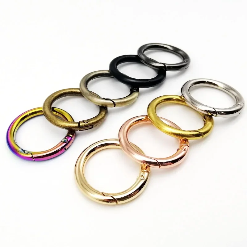 Clasp Clip Hook Metal Spring Gate O Ring Openable Leather Bag Handbag Belt Strap Buckle Keyring Luggage Pendant Dog Chain Snap