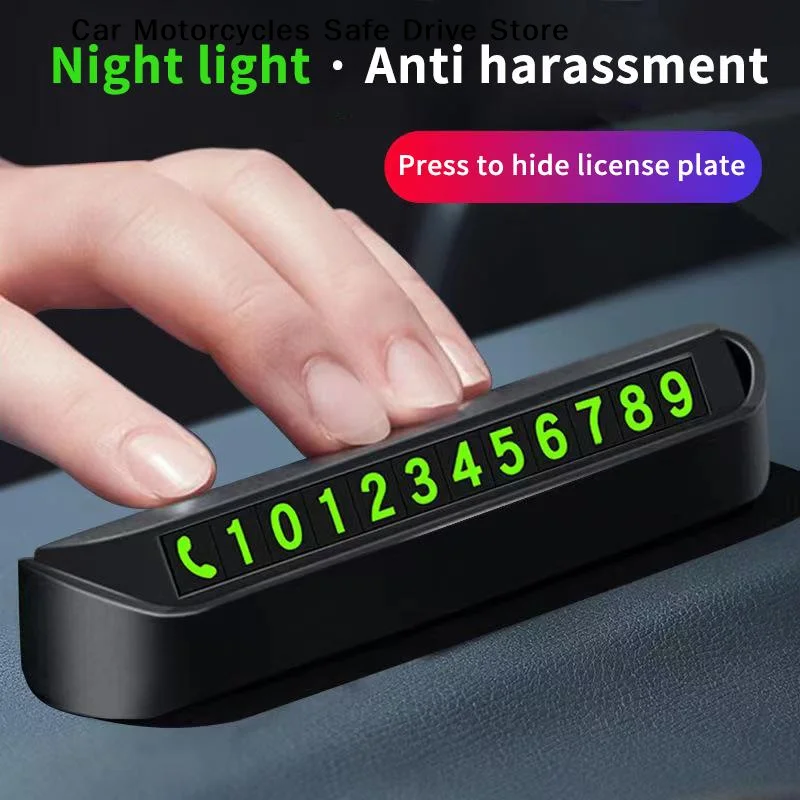 【CM】1PC New Car Temporary Parking Card Phone Number Card Plate Telephone Number Car Park Stop Automobile Accessories