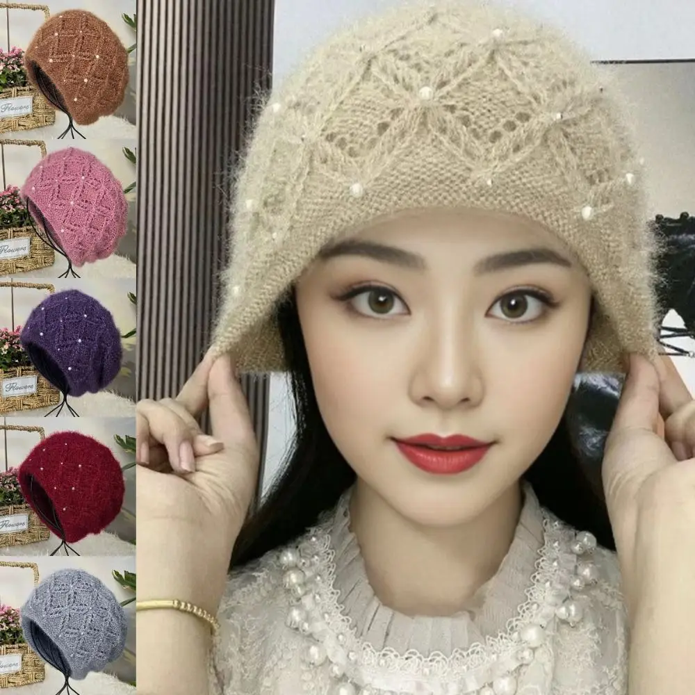 

Breathable Large Head Circumference Knitted Hats Handmade Breathable Autumn Winter Cap Woolen Hats Women