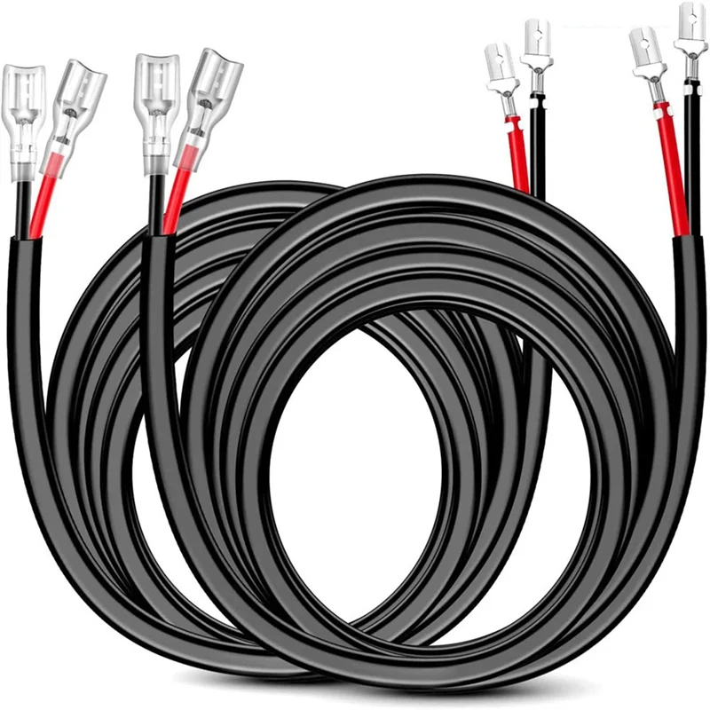 2PCS 16 AWG 10 Ft 3 Meters Wiring Harness Extension Kit Wiring Harness Extension Kit for LED Work Light Bar LED Pods