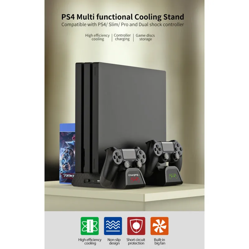 Ps4 Multifunctional Cooling Stand For Ps4/Slim/Pro