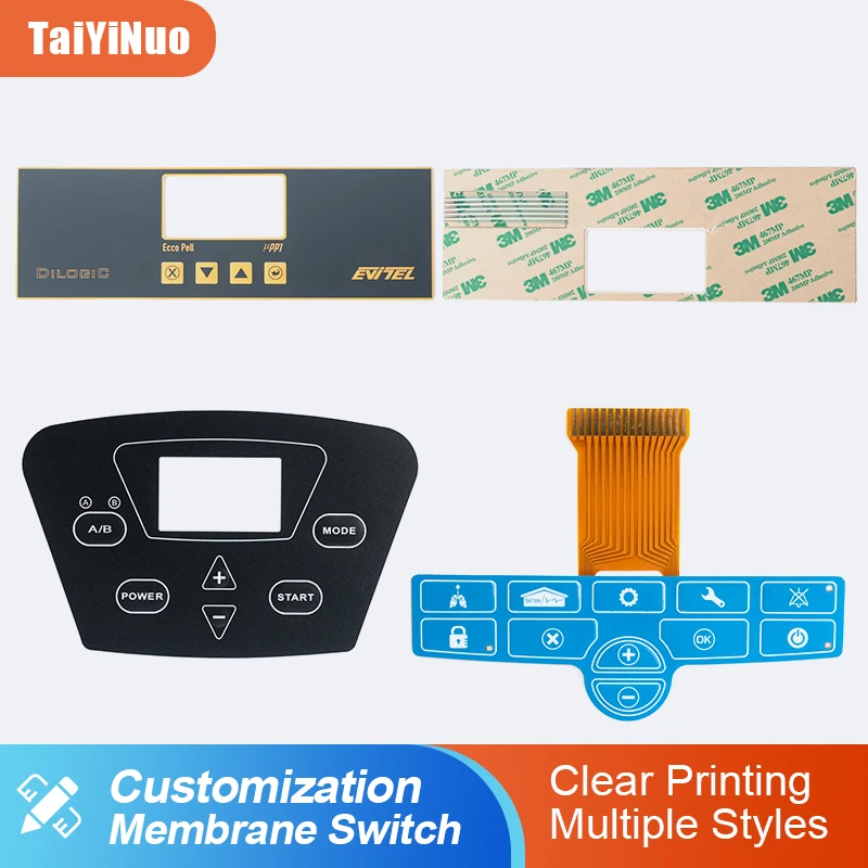 Membrane Switch Custom-made PVC Thin Film Control Panel Sticker with Circuit Plug Key Button Membrane Switch For Arduino ﻿