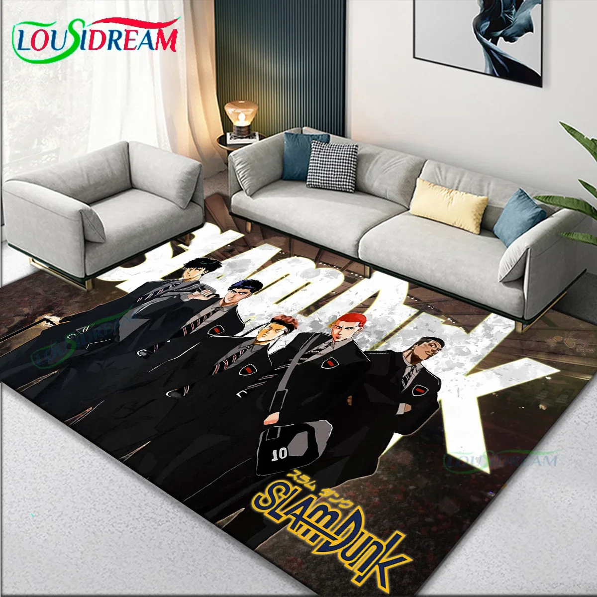 SLAM DUNK Anime Rug Series Living Room Carpet Soft Bedroom Bedside Floor Mat Sofa Coffee Table Area Big Rugs for Home Decoration