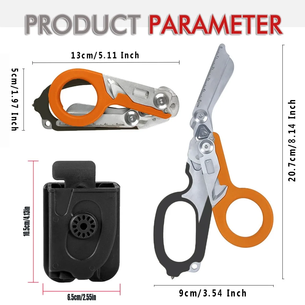Tactical Rescue Scissor Replace for Leatherman Raptor First Aid Expert Folding Scissors Outdoor Survival Tool Combination Gadget