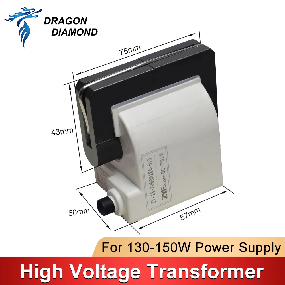 Imagem -05 - Dragão Diamante 150w Alta Tensão Flyback Transformador para 150 Fonte de Alimentação do Laser Co2 Máquina Corte Gravura