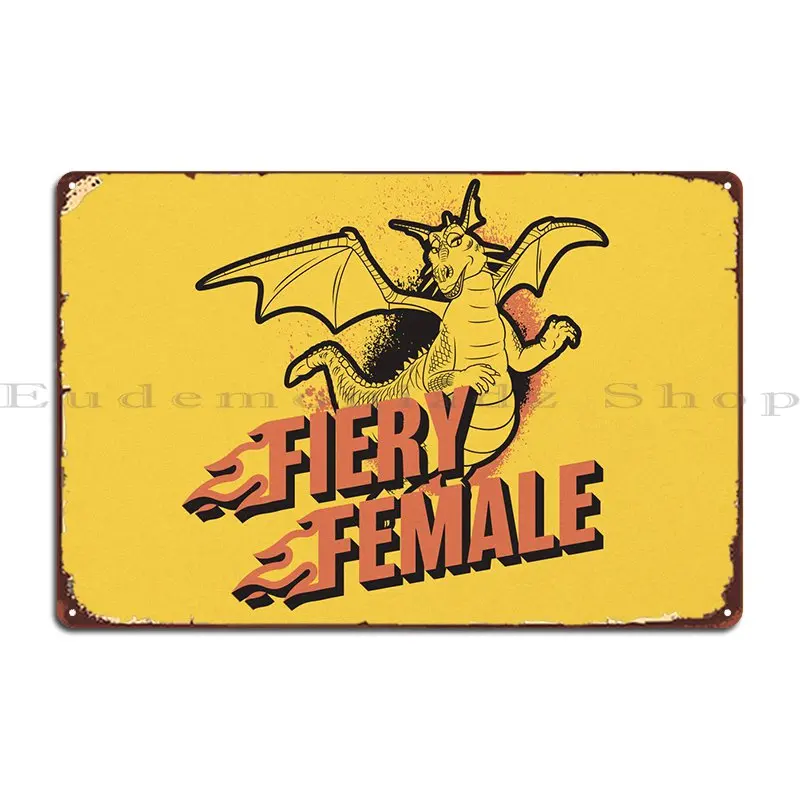 Fiery Female Metal Plaque Poster Cinema Painting Iron Cinema Pub Tin Sign Poster