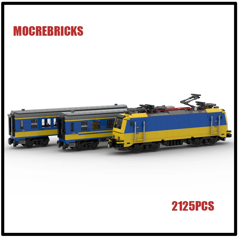 

Urban Cargo Trains Traxx 2 Electric Locomotive Railway Carriage Groups MOC Building Blocks Assembly Model Kid's Bricks Toys Gift