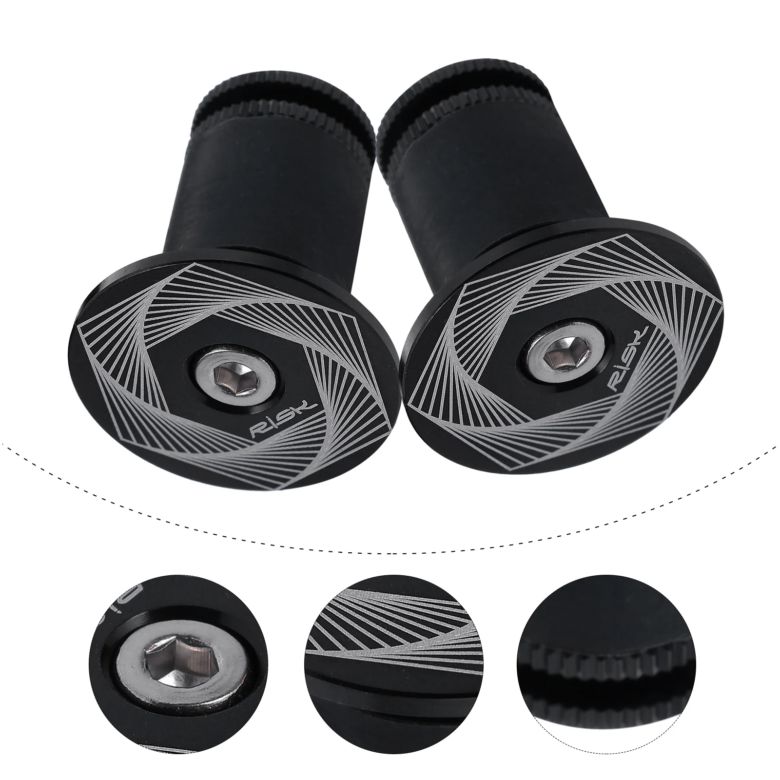 

2 Pcs Aluminum Alloy Bicycle Handlebar Bikes Handlebars Silica Plugs