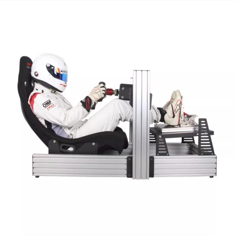 New 40160 Aluminum Sim Racing Cockpit Realistic Driving Gaming Frame With Adjustable Pedal Racing Simulator Cockpit Car Seat