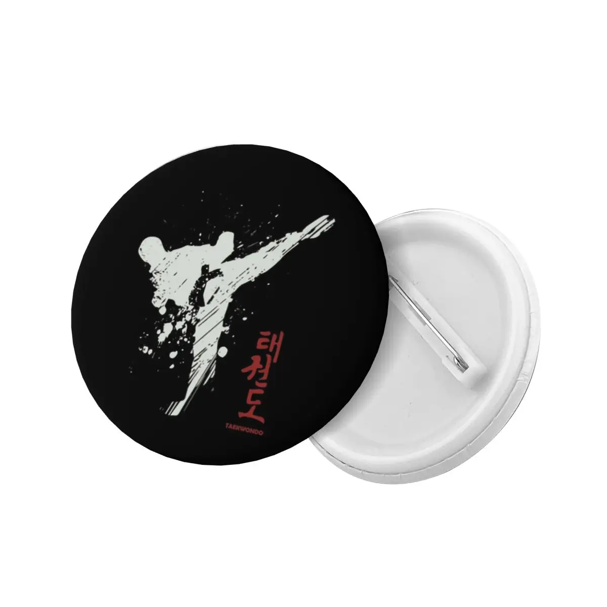 Taekwondo Kick Soft Button Pin Custom Creative Fighter Martial Arts Pinback Badge Brooch Friends Gift