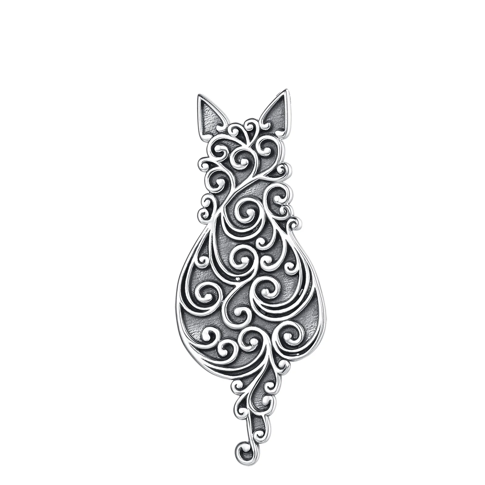 Eudora 925 Sterling Silber Filigrane Katze Halskette für Frauen Mann Filigrane Katze Anhänger Trend 2022 Persönlichkeit Schmuck Party Geschenk