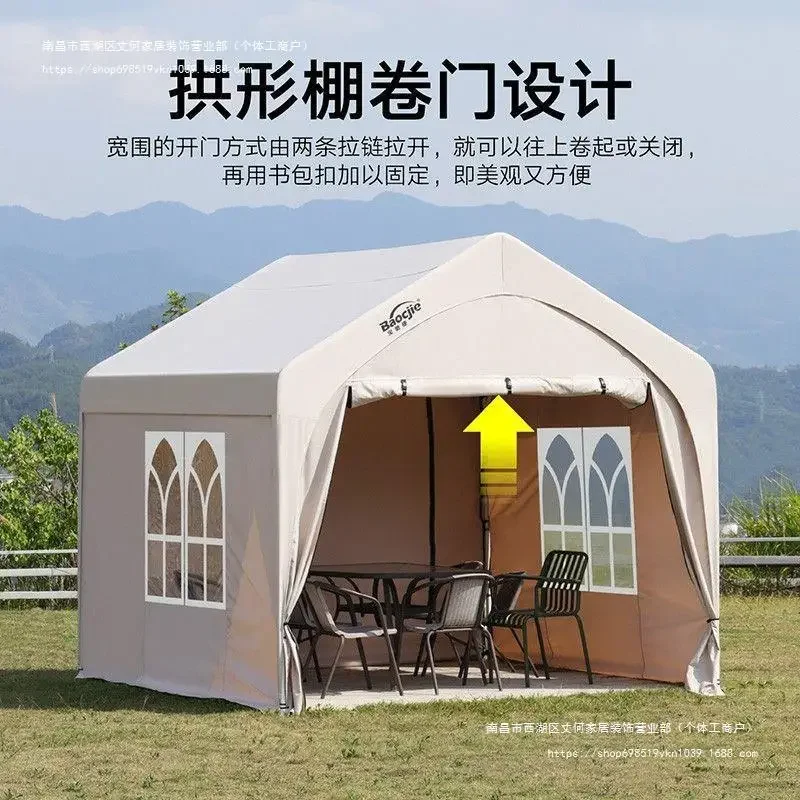 Tent outdoor awning night market rain shelter Internet celebrity garage shed household umbrella white tent warm and cold