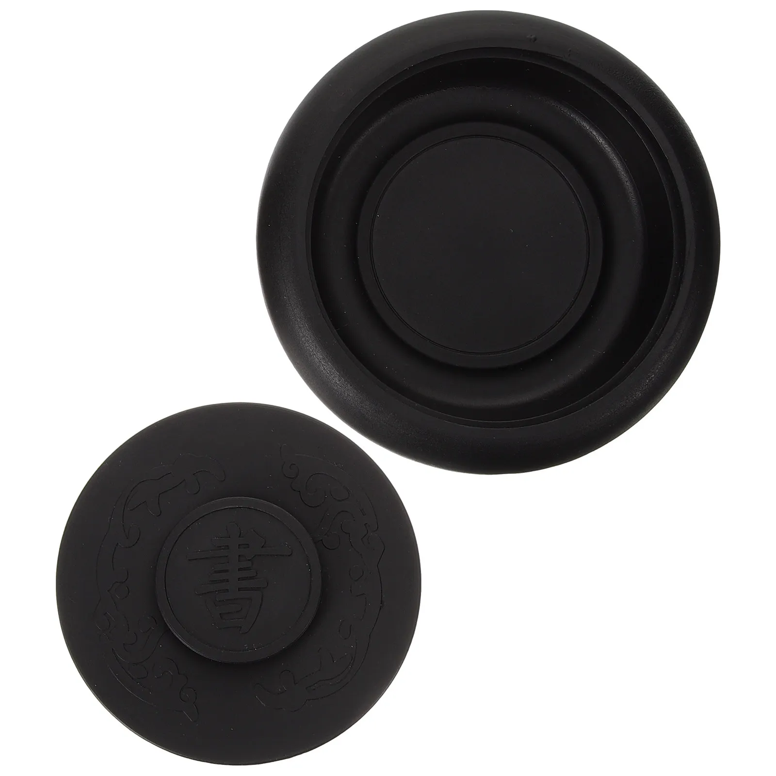 Exquisite Flat-Bottom Grinding Plastic Calligraphy Inkslab for Writing Painting Drawing Preserve Reading Room