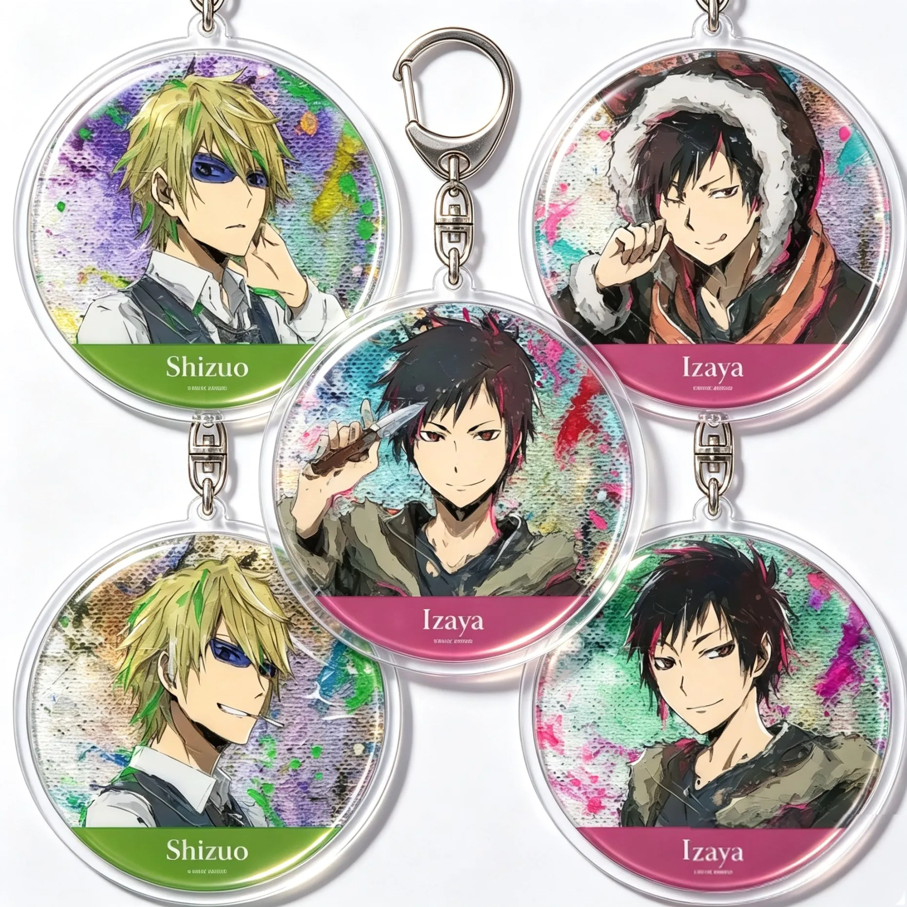 Izaya Orihara Shizuo Heiwajima Official HD Characters Acrylic Keychain Bag pendant Bag Charm anime goods Fans Charm Gifts