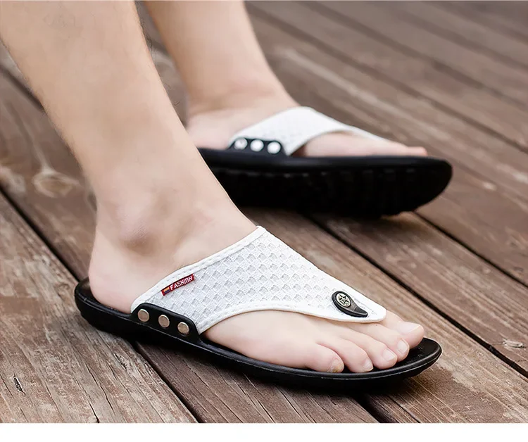 MAEDEF Hausschuhe, Sommer-Flip-Flops für Herren, Strand-Hausschuhe, lässige Sandalen, bequeme Schuhe, rutschfeste Badezimmerschuhe, Herren-Slides – Detail 10
