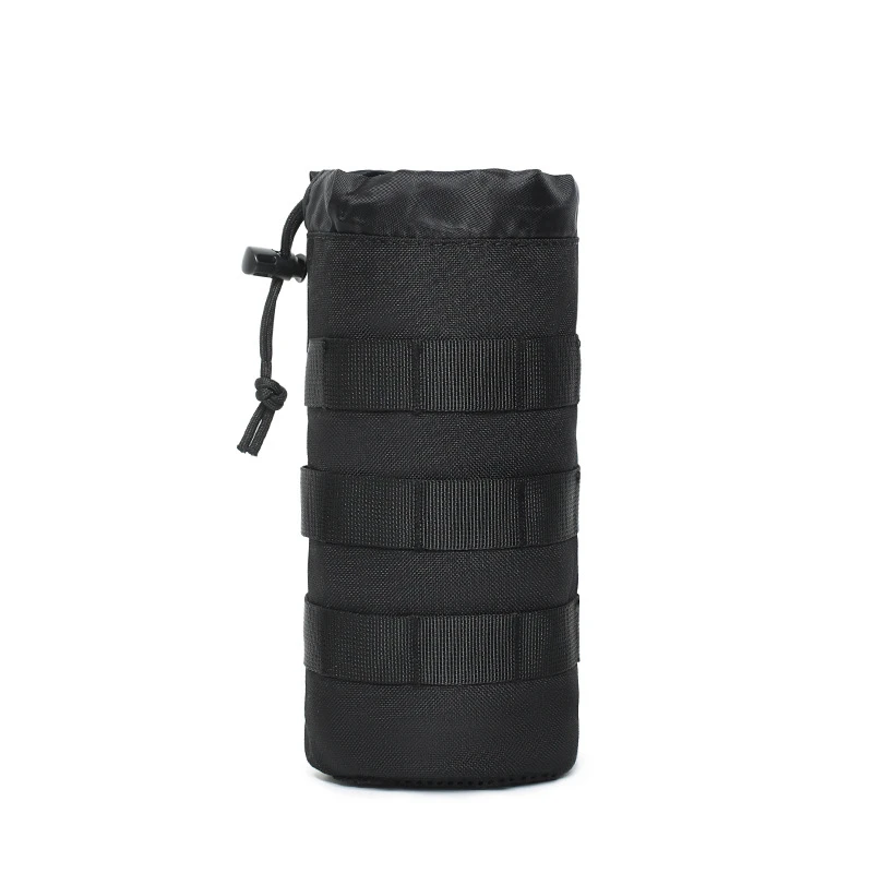 AliExpress NONE Outdoor Molle Tactical Water Bottle Holder Drawstring Kettle Pouch Carrier For Camping Hiking Cycling Hunting
