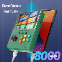 2023 New X5 Game Power Bank Portable Retro Handheld Game Console 8000Mah Capacity 4 Inch Soft Light Color Screen 10000+ Games