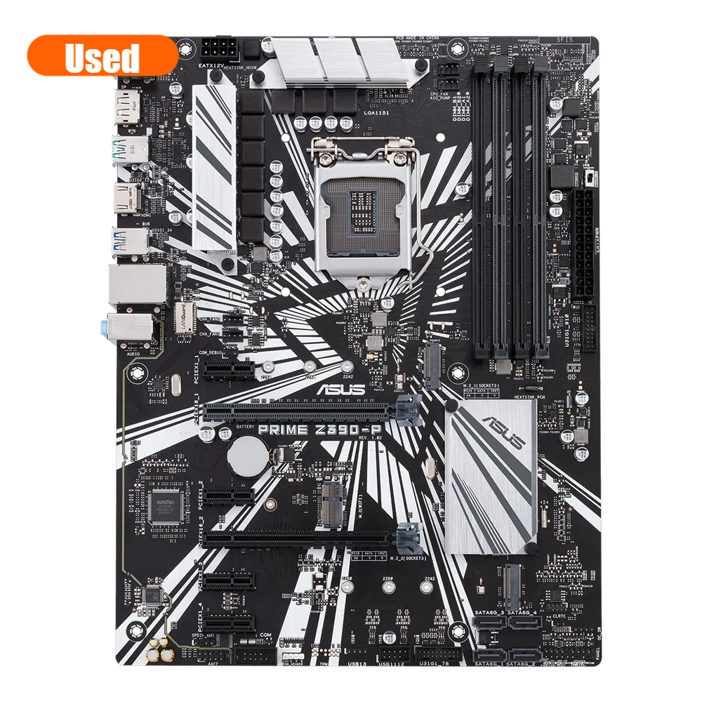 Imagem -02 - Asus-atx Placa-mãe para Mineração de Criptomoeda Prime Z390-p Lga1151 Btc Decodificação 4g Acima 6x Pcie