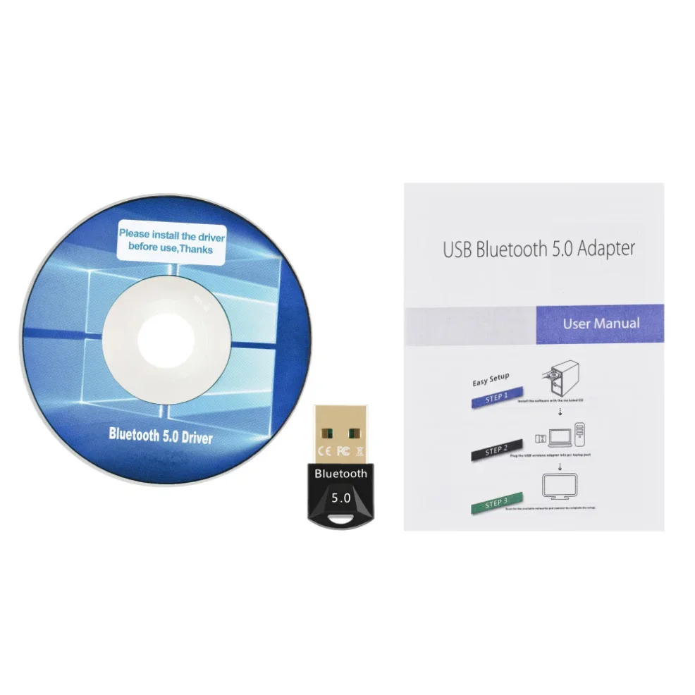 USB 블루투스 5.0 송신기 리시버 USB 블루투스 어댑터, 블루투스 오디오 동글, 컴퓨터 노트북용 무선 USB 어댑터