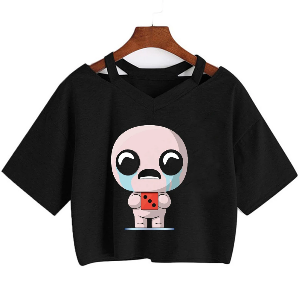 the Binding of Isaac cropped top women 2000s gothic streetwear tshirt anime y2k jojifuku scene  cheap