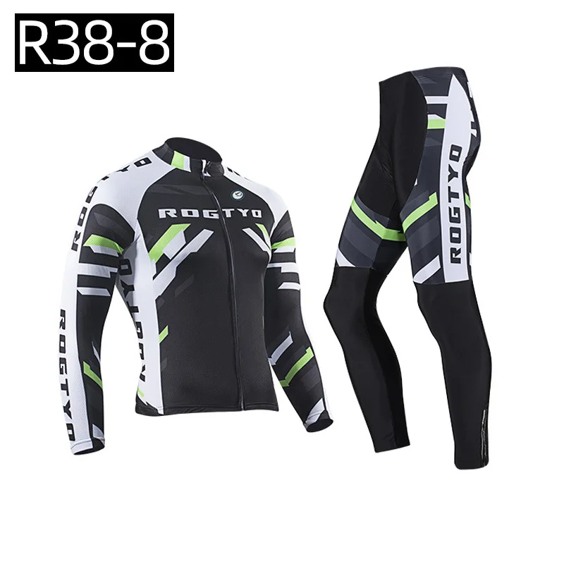 

Men's Cycling Shirt Long Sleeve Set T-shirt Clothes Uniforms Maillot Cyclisme Jersey Leg Man Outfit Autumn Triathlon Suit Sleve