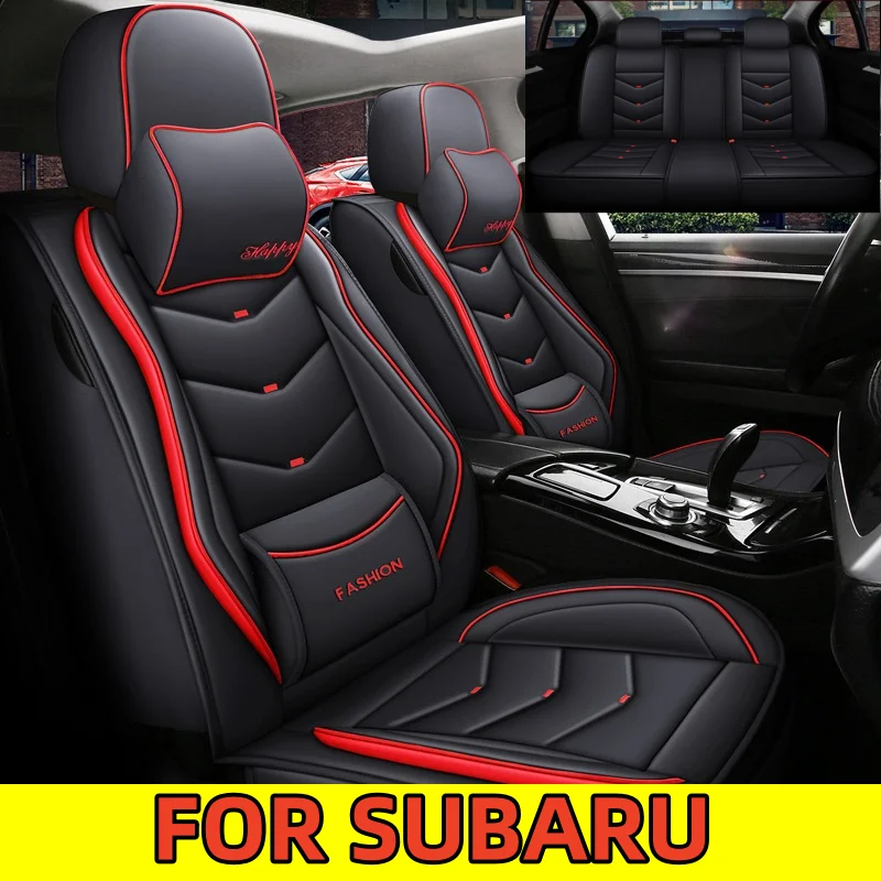 

Чехол на автомобильное сиденье FOR SUBARU. Удобный чехол на сиденье из искусственной кожи с фиксированной талией, водонепроницаемый и грязеотталкивающий, универсальный чехол на сиденье.