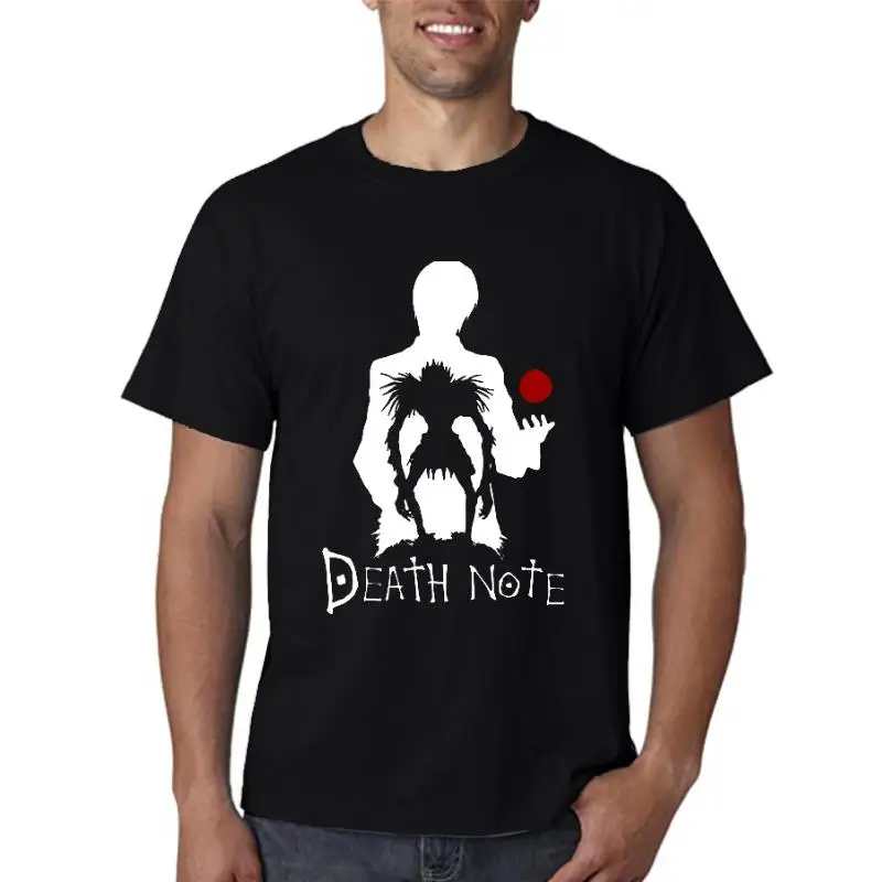 Death Note Light And His Shinigami Ryuk T Shirt Vintage O-Neck Tops Clothing Men 100% Cotton Popular Short Sleeve Tees 6XL