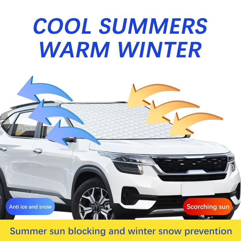 Magnetic Car Windshield Snow Cover Winter Ice-Frost Guard Sun Shade Protector For Kia KX3 2015-2023 Exterior Accessories