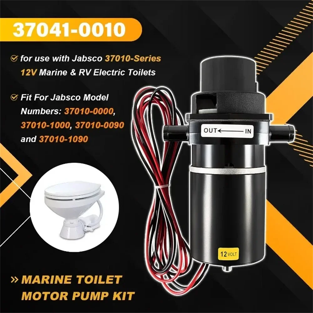 Replace for 37041-0010 Marine Electric Toilet Macerator Sub Assembly Kit for Jabsco 37010-Series 12V Marine & RV Electric Toilet