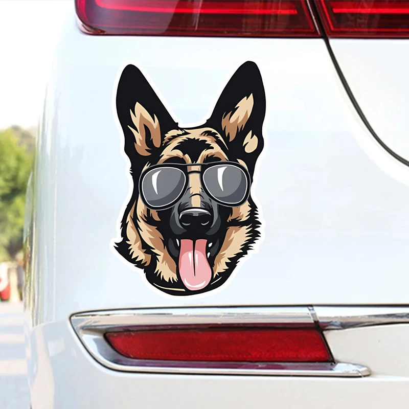 GS45#3.5*5.5inches German Shepherd Cool Companion Stickers Car Decals, Weather-Resistant Vinyl Stickers for Windows, Bumper,