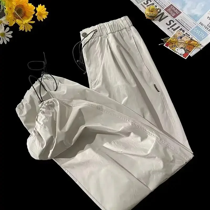 Quick-drying Ice Silk Functional Mountaineering Jackets for Men Women American Trendy Workwear Summer Ankle-tie Casual Pants