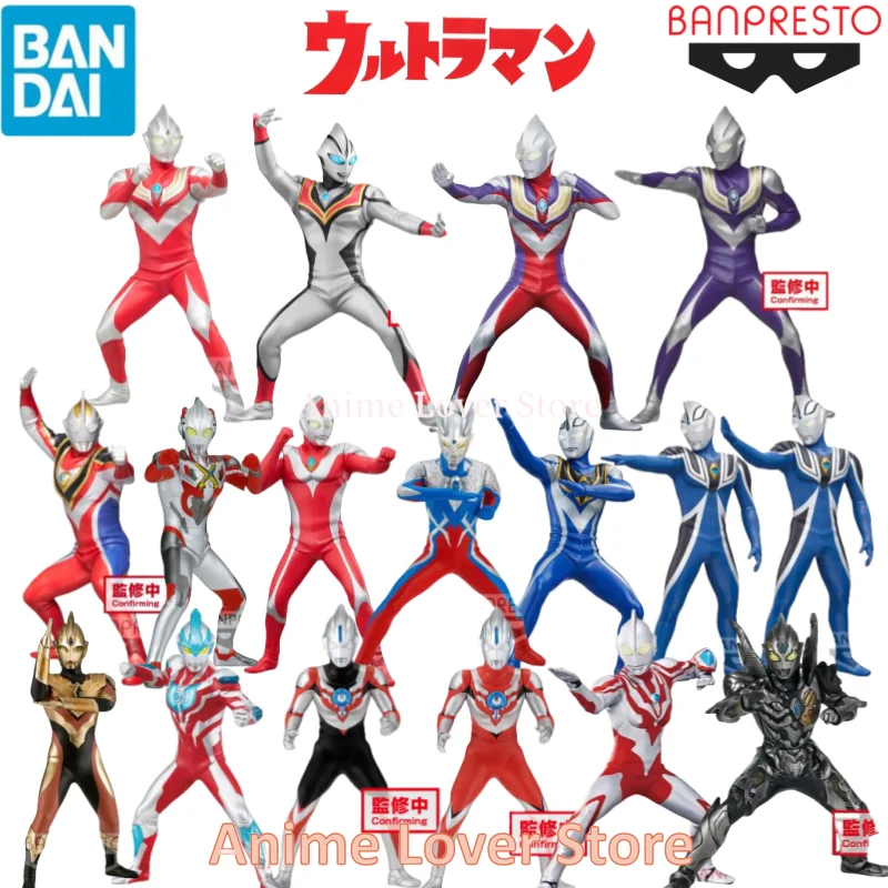 

Bandai Original Banpresto Ultraman Tiga Agul Zero Gaia Cosmos Decker Trigger Dyna Orb Anime Action Figure Toys Collectible Model