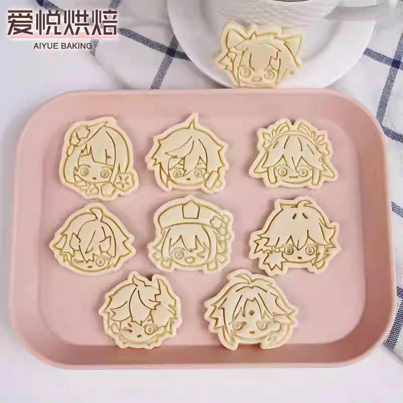 

Аниме Genshin Impact Nahida Furina Alhaitham Beelzebul Q версия Косплей Форма для печенья Печенье Рождественский подарок