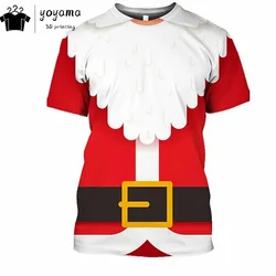 Christmas Graphic T shirts Fashion Men's Clothing Round Neck Short Sleeve Tee Casual Pullover T-shirts for Men Breathable Tops